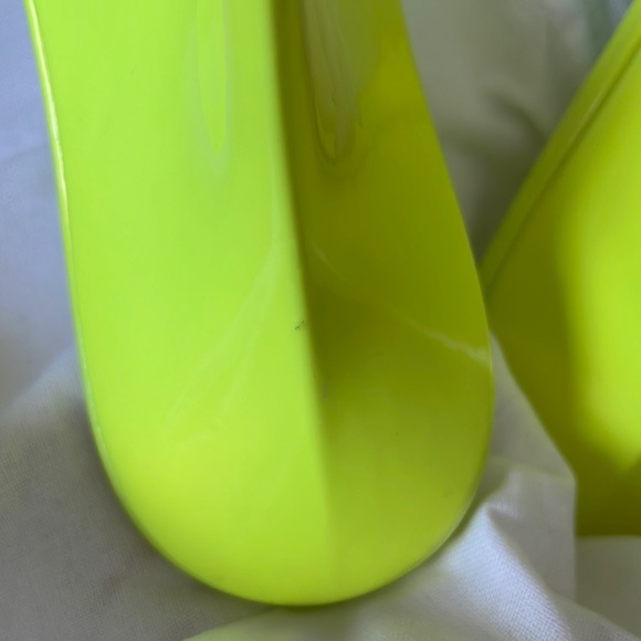Christian Louboutin just arch 100mm fluo yellow neon stiletto sandal sz 38.5 - Picture 9 of 13